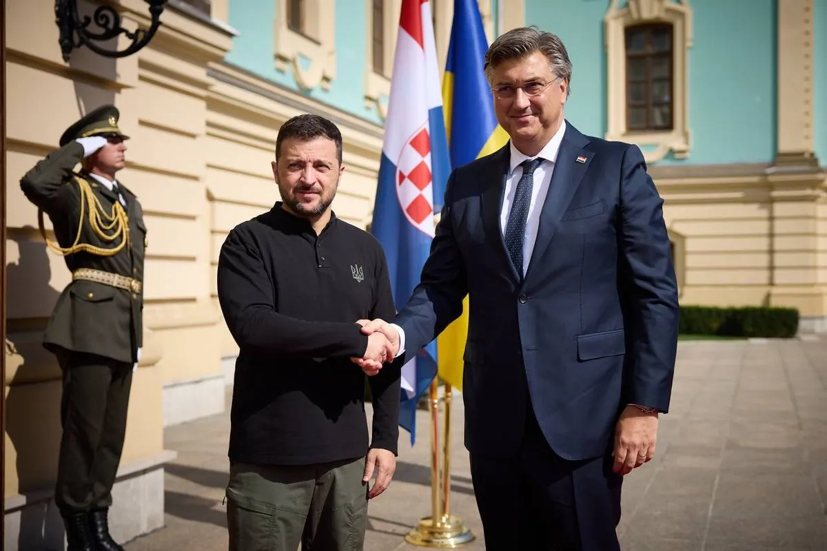 Зеленський та прем'єр-міністр Хорватії провели переговори щодо питань розмінування і відновлення України | УНН