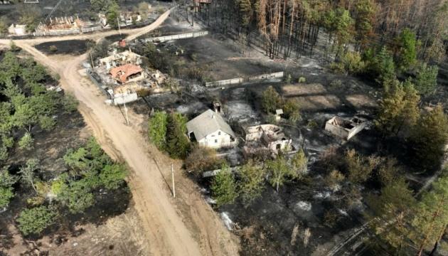 Більш ніж 100 родин повернулися до Студенка на Харківщині, де нещодавно бушувала лісова пожежа.